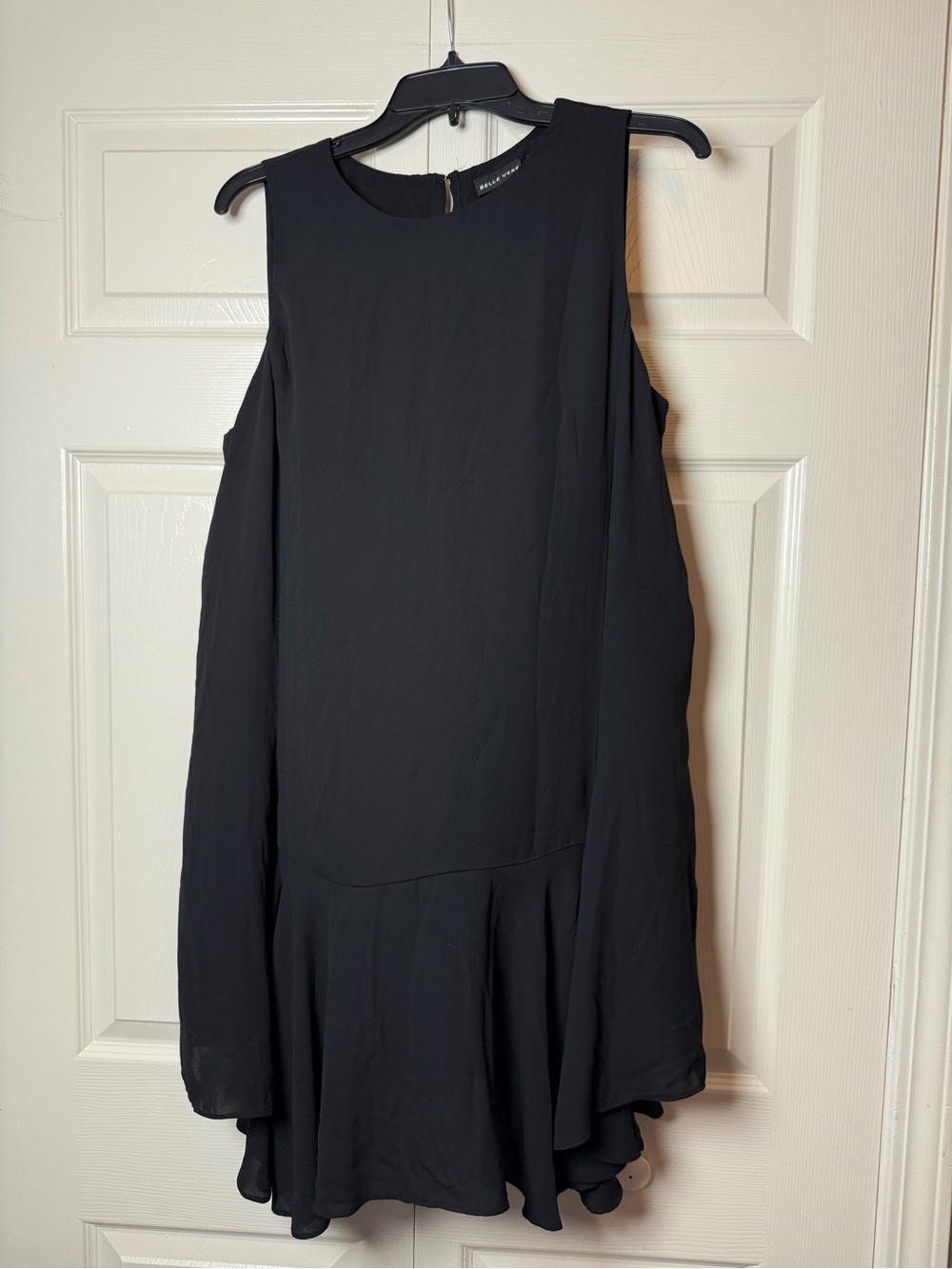 Anthropologie Belle Vere Black‎ Sleeveless Flowy Knee Length Dress